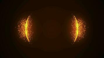 animado circular abstrato fundo e dourado partícula projetado fundo, textura ou padronizar conceito video