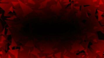 Animated red triangular Particle designed background video