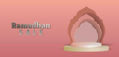 RAMADHAN SALE BANNER. EMPTY RAMADHAN SALE BANNER BACKGROUND vector