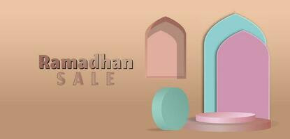 RAMADHAN SALE BANNER. EMPTY RAMADHAN SALE BANNER BACKGROUND vector