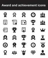 Award and achievement icons vector