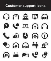 Customer support icons vector