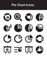 Pie Chart Icons vector