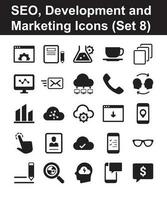 SEO, Development and Marketing Icons - Set 8 vector