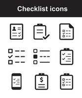 Checklist and report icons vector