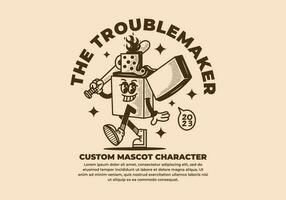 Mascot character design of a lighter vector