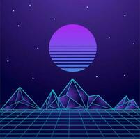 illustration vector graphic of design retro futuristic background with style 80s