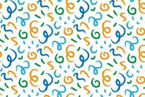 90's style squiggles seamless pattern. Colorful doodles for textile or background. vector