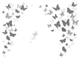 Flying black silhouettes of butterflies.Vector design element vector