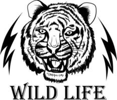 Wild life vector print design. Lion face artwork for posters, stickers, background and others. Wild cat illustration.