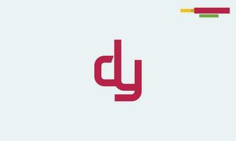 alfabeto letras iniciales monograma logo dy, yd, dy y vector