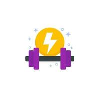 intense workout or training icon, flat vector