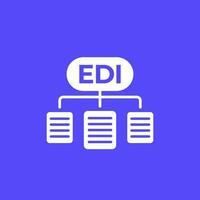 EDI vector icon, Electronic Data Interchange