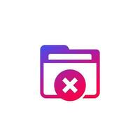 no access to folder icon vector