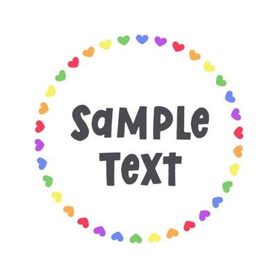 Round heart rainbow frame border. Valentines Day, Pride month flag concept. Vector flat illustration.
