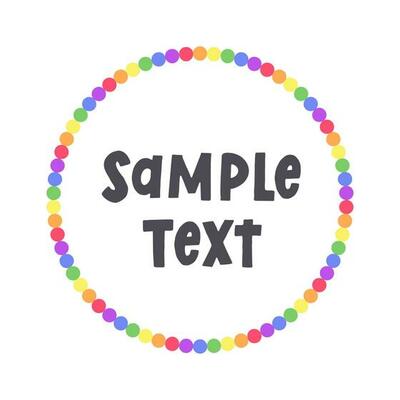 Round rainbow frame border. Pride month flag concept. Vector flat illustration.