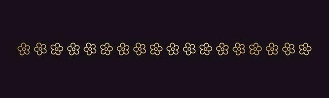 Gold floral separators border, text dividers. Line borders botanical luxury design element. vector