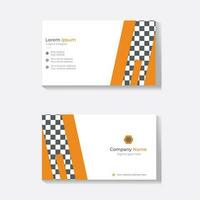 Orange modern creative simple clean business card or visiting card design template with unique shapes vector