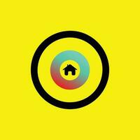 hermosa casa icono diseño vector ilustración logo