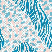 leopard and zebra animal print pattern design. Pattern seamless for textile industry. vector