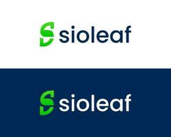 Leaf modern logo design vector with letter s