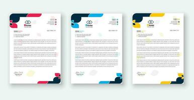 Modern creative clean business letterhead design template corporate letterhead vector illustration.