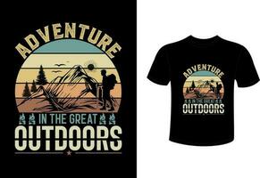 diseño de camiseta de viaje turístico, diseño de camiseta de viaje de aventura vector