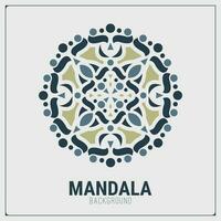 Mandala flat background design template vector