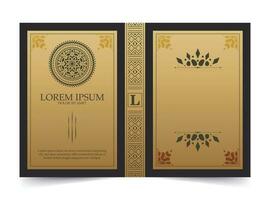 Luxury ornamental book cover design vector