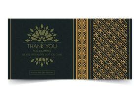 classic thank you wedding card vector