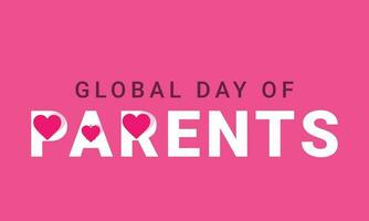 Happy Global Parents Day. background, banner, card, poster, template. Vector illustration.