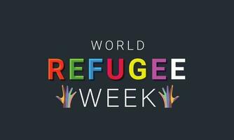 World Refugee week. background, banner, card, poster, template. Vector illustration.