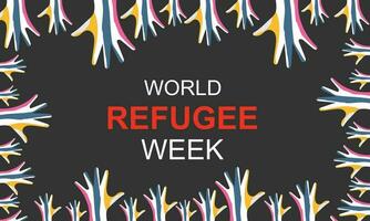 World Refugee week. background, banner, card, poster, template. Vector illustration.