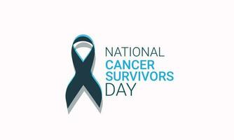 National Cancer survivors day. background, banner, card, poster, template. Vector illustration.