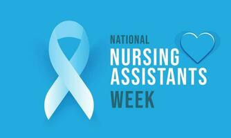 Nursing assistants week june month. background, banner, card, poster, template. Vector illustration.
