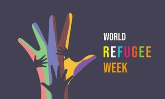 World Refugee week. background, banner, card, poster, template. Vector illustration.