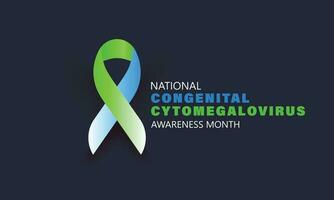 National Congenital Cytomegalovirus awareness month june. background, banner, card, poster, template. Vector illustration.