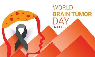 World Brain Tumor day. background, banner, card, poster, template. Vector illustration.