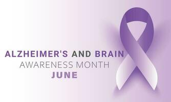 Alzheimer's and Brain awareness month. background, banner, card, poster, template. Vector illustration.