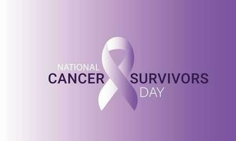 National Cancer survivors day. background, banner, card, poster, template. Vector illustration.