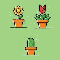 Cute plant illustration vector