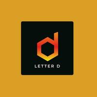 Monogram D logo with creative unique concept for business or company vector