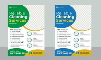 House cleaning services flyer and Business Flyer Design Template vector