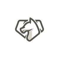 Vector diamond horse logo template