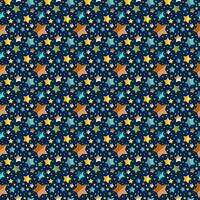 Seamless stars pattern on dark background. Star vector illustration