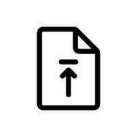 Simple Upload File icon. The icon can be used for websites, print templates, presentation templates, illustrations, etc vector