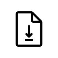 Simple Download File icon. The icon can be used for websites, print templates, presentation templates, illustrations, etcB vector