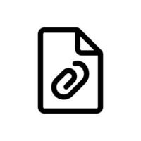 Simple Attachment icon. The icon can be used for websites, print templates, presentation templates, illustrations, etc vector