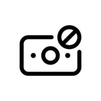 Simple No Money icon. The icon can be used for websites, print templates, presentation templates, illustrations, etc vector