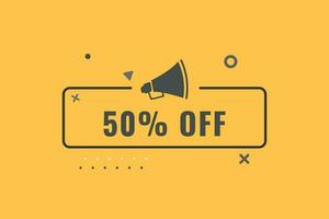 50 off discount Speech Bubble, Banner Label 50 discount vector